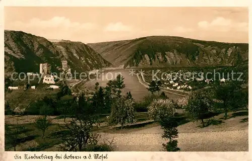 AK / Ansichtskarte Kobern Gondorf Niederburg Landschaftspanorama mit Mosel Kat. Kobern Gondorf