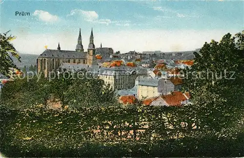 AK / Ansichtskarte Pruem Eifel Stadtpanorama mit Kirche Kat. Pruem