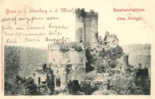 AK / Ansichtskarte Brodenbach Ehrenburg an der Mosel Ruine Kat. Brodenbach