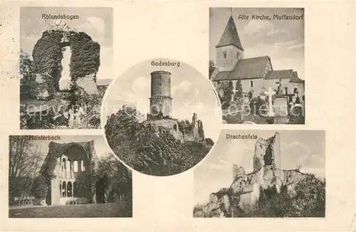 AK / Ansichtskarte Bad Godesberg Godesburg Rolandsbogen Heisterbach Muffendorf Kirche Drachenfels Kat. Bonn