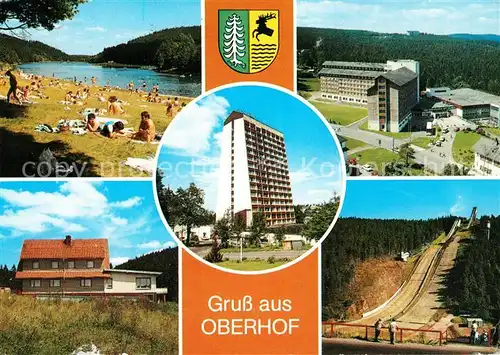 AK / Ansichtskarte Oberhof Thueringen Luetschetalsperre FDGB Erholungsheim Fritz Weineck Rennsteig Schanze Kat. Oberhof Thueringen