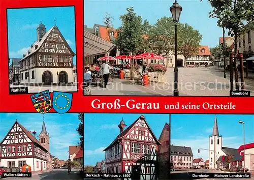 Gross Gerau Rathaus Sandboehl Wallerstaedten Berkach Rathaus 1597 Dornheim Kat. Gross Gerau