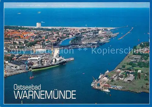 Warnemuende Ostseebad Fliegeraufnahme Kat. Rostock