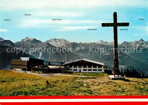 Schruns Vorarlberg Hochjochbahn Bergstation Rhaetikon Panorama Kat. Schruns