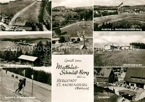 Andreasberg Harz St Matthias Schmidt Berg Sessellift Talstation Mattiasbaude Glockenberg Kat. Sankt Andreasberg