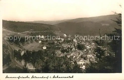 Sitzendorf Thueringen Panorama Kat. Sitzendorf Schwarzatal