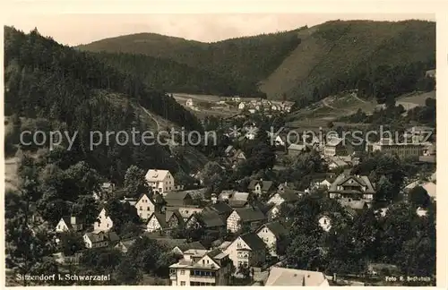 Sitzendorf Thueringen Panorama Kat. Sitzendorf Schwarzatal