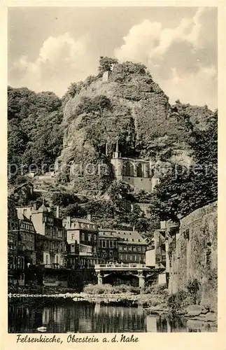 Oberstein Nahe Blick zur Felsenkirche Kat. Idar Oberstein