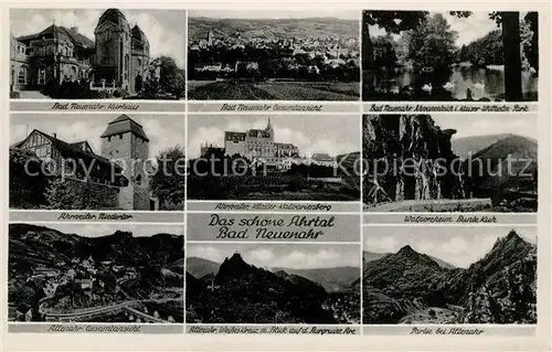 Bad Neuenahr Ahrweiler Kurhaus Teich Kaiser Wilhelm Park Niedertor Kloster Kalvarienberg Weisses Kreuz Burgruine Are Altenahr Kat. Bad Neuenahr Ahrweiler