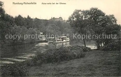 Hohenfelde Hamburg Alsterpartie bei der Eilenau Dampfer Kat. Hamburg