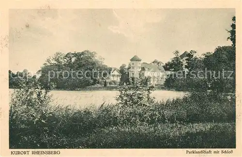 AK / Ansichtskarte Rheinsberg Parklandschaft mit Schloss Kat. Rheinsberg