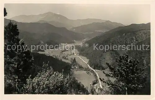 AK / Ansichtskarte Gutenstein Niederoesterreich Blick vom Mariahilfberg auf Klostertal mit Schneeberg Kat. Gutenstein