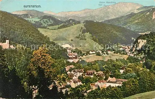 AK / Ansichtskarte Gutenstein Niederoesterreich Blick vom Mariahilferberg mit Hohe Mandling Kat. Gutenstein