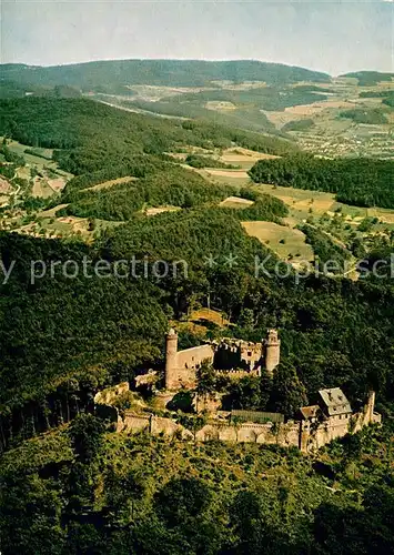 AK / Ansichtskarte Bensheim Auerbach Bergstrasse Fliegeraufnahme Burgruine Auerbacher Schloss Neunkirchner Hoehe