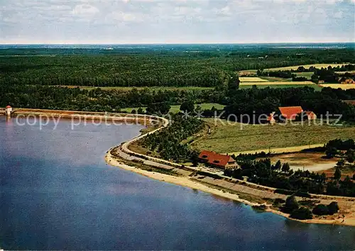 AK / Ansichtskarte Thuelsfelder Talsperre Fliegeraufnahme Hotel Seeblick