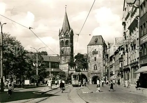 AK / Ansichtskarte Eisenach Thueringen Nikolaitor am Platz der Deutsch Sowjetischen Freundschaft Strassenbahn Kat. Eisenach