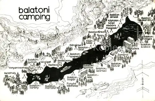 AK / Ansichtskarte Balaton Plattensee Lagplatz Campingplaetze Kat. Ungarn