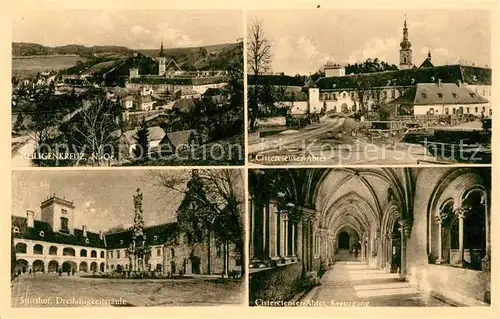 AK / Ansichtskarte Heiligenkreuz Niederoesterreich Cistercienser Abtei Kreuzgang Dreifaltigkeitskirche Kat. Heiligenkreuz