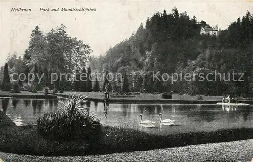 AK / Ansichtskarte Salzburg Oesterreich Schloss Hellbrunn Park und Monatsschloesschen Kat. Salzburg