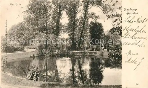 AK / Ansichtskarte Barmbek Am Markt Teich Kat. Hamburg