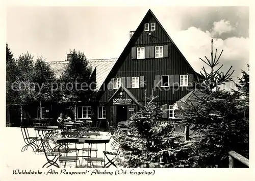 AK / Ansichtskarte Altenberg Erzgebirge Waldschaenke Altes Raupennest Kat. Geising