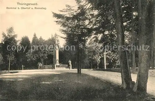 AK / Ansichtskarte Oberhof Thueringen Denkmal am Rennsteig im Thueringerwald Kat. Oberhof Thueringen