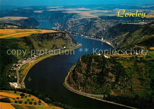 AK / Ansichtskarte St Goarshausen Fliegeraufnahme Loreley Kat. Sankt Goarshausen