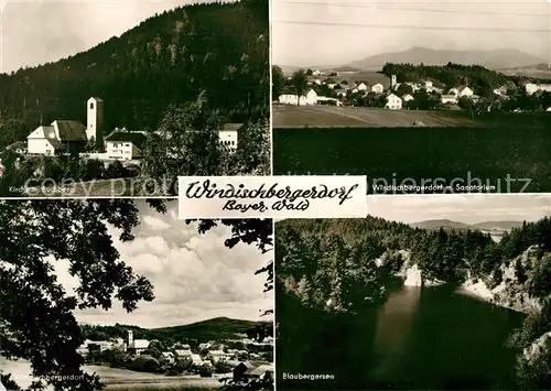 AK / Ansichtskarte Windischbergerdorf Kirche Buchberg Sanatorium Blaubergersee Kat. Cham