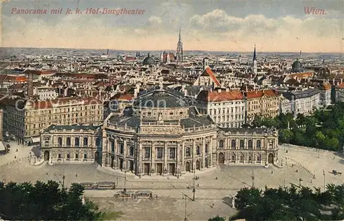 AK / Ansichtskarte Wien Panorama mit kk Hof Burgtheater Kat. Wien