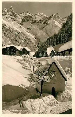 AK / Ansichtskarte Einoedsbach mit Maedelegabelgruppe Winterpanorama Kat. Oberstdorf