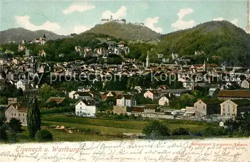 AK / Ansichtskarte Eisenach Thueringen Stadtpanorama mit Wartburg Kat. Eisenach