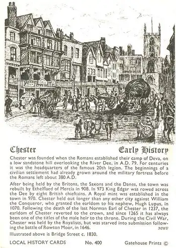 AK / Ansichtskarte Chester Cheshire Local History Cards Zeichnung 