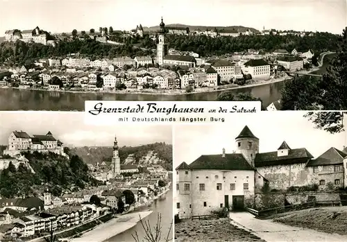 AK / Ansichtskarte Burghausen Salzach Grenzstadt Deutschlands laengste Burg Kat. Burghausen