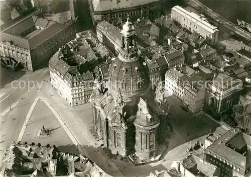 AK / Ansichtskarte Dresden Frauenkirche Fliegeraufnahme Kat. Dresden Elbe