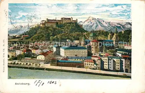 AK / Ansichtskarte Salzburg Oesterreich Stadtblick mit Festung Kat. Salzburg