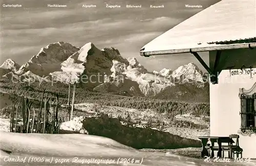 AK / Ansichtskarte Zugspitze Tonihof Winterlandschaft Zugspitzgruppe Kat. Garmisch Partenkirchen