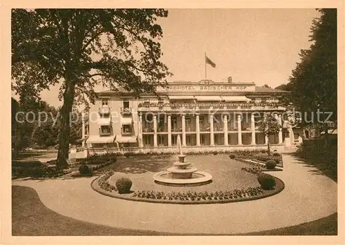 AK / Ansichtskarte Baden Baden Badischer Hof Kat. Baden Baden