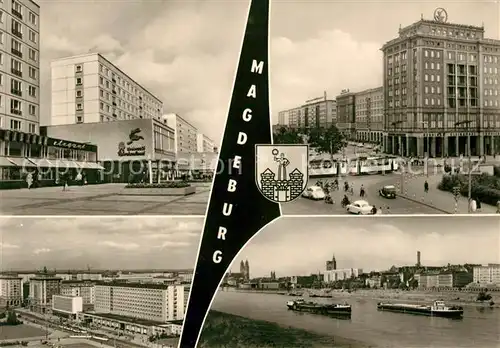 AK / Ansichtskarte Magdeburg Karl Marx Strasse Wilhelm Pieck Allee Interhotel International Elbe Kat. Magdeburg