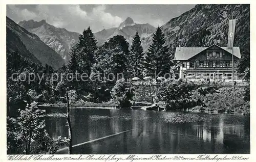 AK / Ansichtskarte Oberstdorf Waldhotel Christlessee Allgaeuer Alpen Kat. Oberstdorf