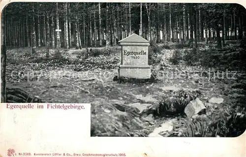 AK / Ansichtskarte Schoenlind Bischofsgruen Egerquelle im Fichtelgebirge