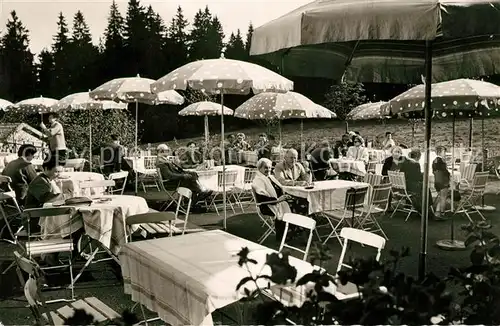 AK / Ansichtskarte Zuflucht Schmelzles Hoehenhotel Terrasse