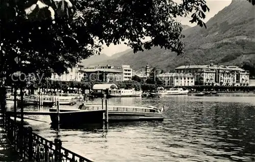 AK / Ansichtskarte Lugano Lago di Lugano Schiffsanleger Panorama