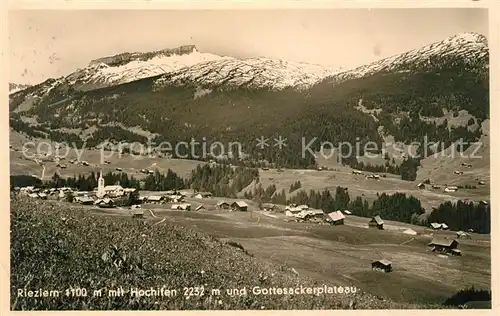Riezlern Kleinwalsertal Vorarlberg Landschaftspanorama mit Hochifen Gottesackerplateau Kat. Mittelberg