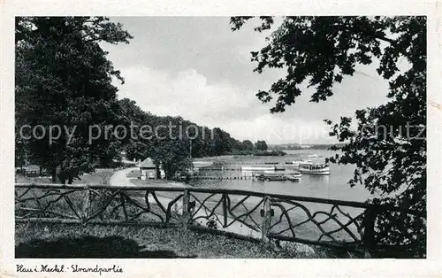 Plau See Strandpartie Promenade Plauer See Mecklenburgische Seenplatte