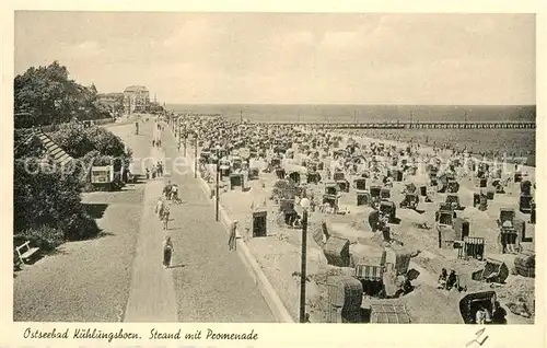 Kuehlungsborn Ostseebad Strand mit Promenade Kat. Kuehlungsborn