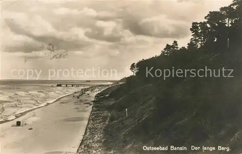 Bansin Ostseebad Der lange Berg Strand Kueste Kat. Heringsdorf