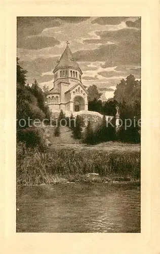 Berg Starnberg Votivkapelle am Starnbergersee Kuenstlerkarte Kat. Berg