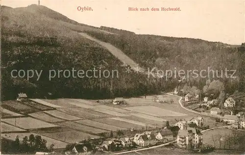 Oybin Panorama Blick nach dem Hochwald Zittauer Gebirge Kat. Kurort Oybin