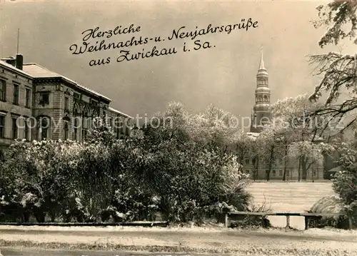 AK / Ansichtskarte Zwickau Sachsen Weihnachts Neujahrsgruesse Kat. Zwickau