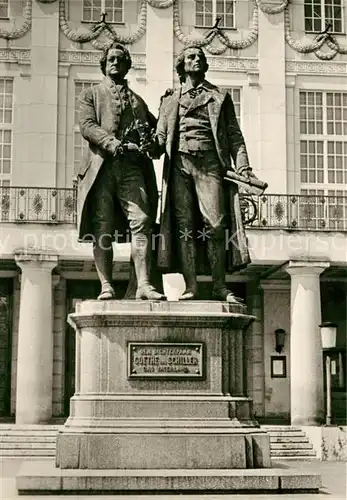 AK / Ansichtskarte Weimar Thueringen Goethe Schiller Denkmal Kat. Weimar